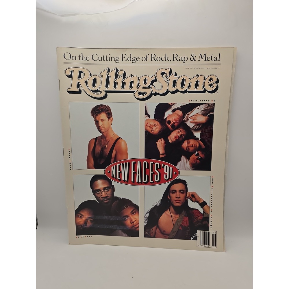 Rolling Stone Magazine #602 April 18, 1991 New Faces Rock Rap Metal Chris Issak